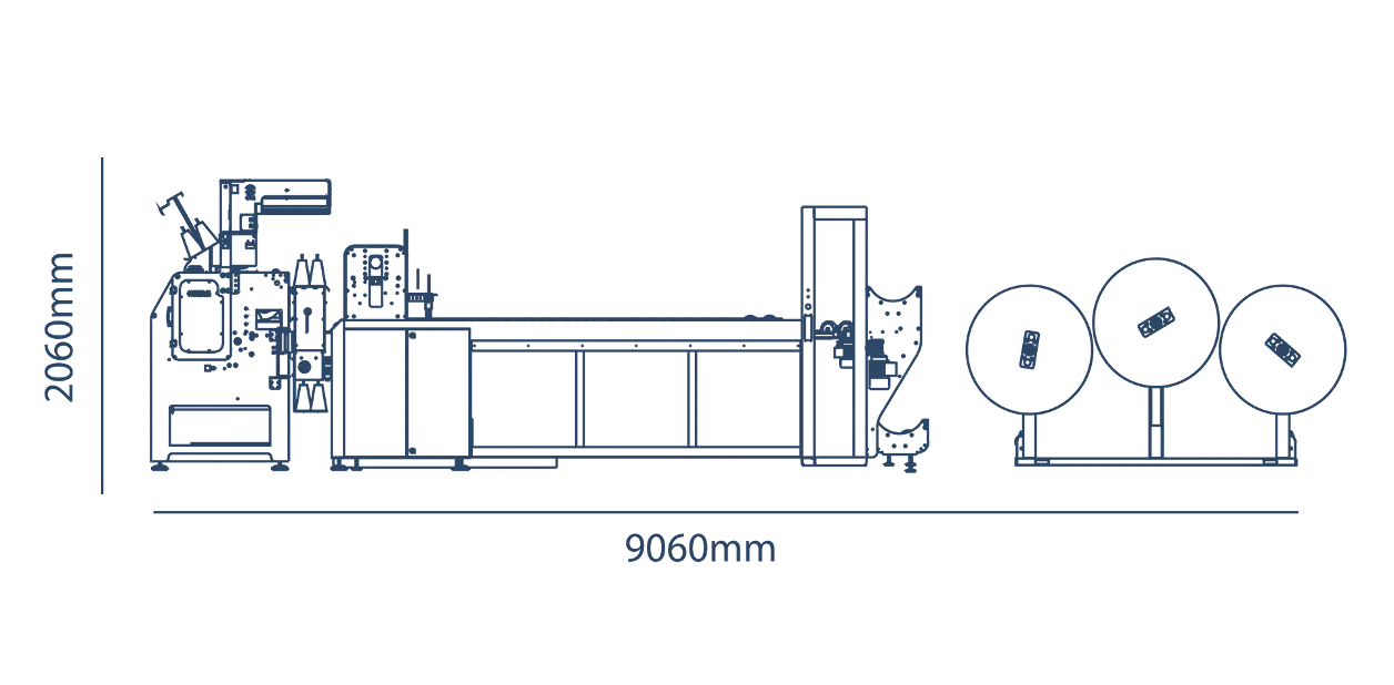 Technical drawing in side view IUSYS 421a